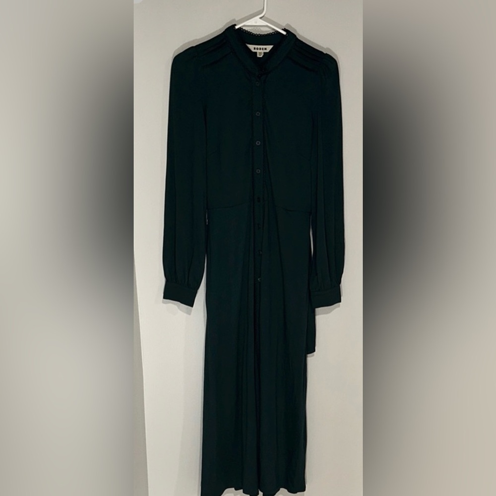Boden Dark Green Long Sleeve Dress